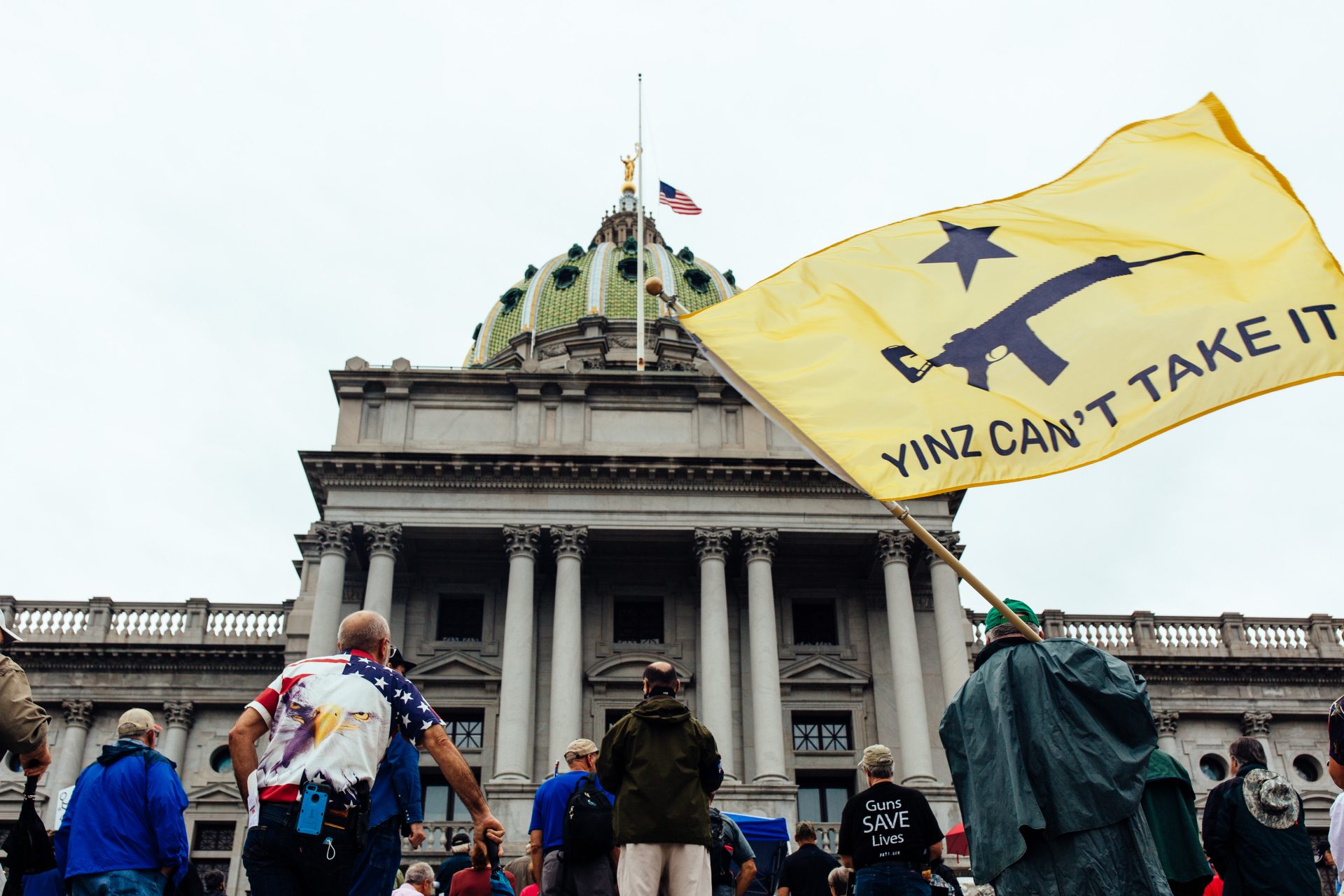 Attendees at the Rally to Protect Your Right to Keep and Bear Arms at the state Capitol on September 29, 2020.