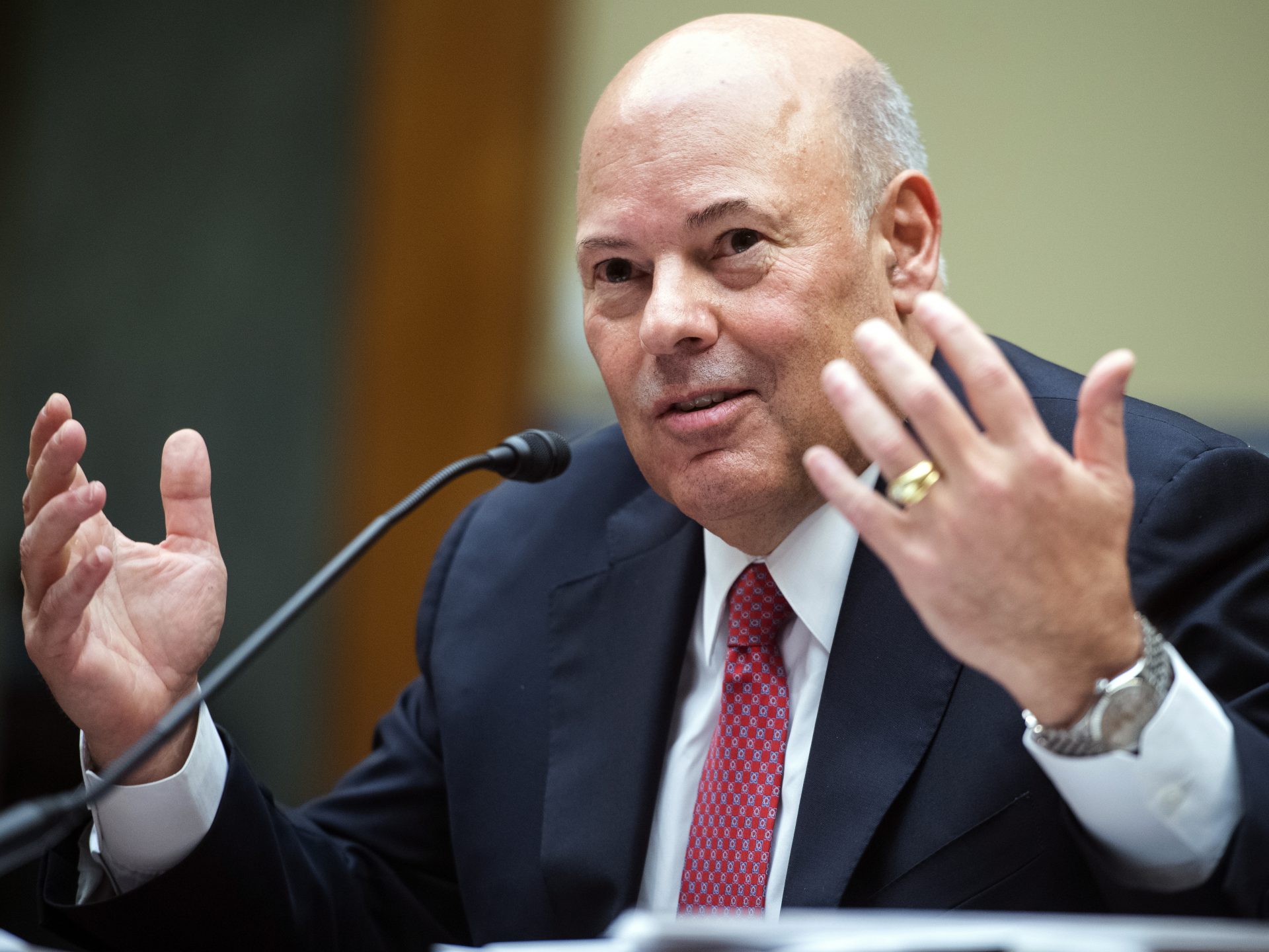 FILE PHOTO: In this Aug. 24, 2020, file photo, Postmaster General Louis DeJoy testifies during a House Oversight and Reform Committee hearing on the Postal Service on Capitol Hill in Washington.