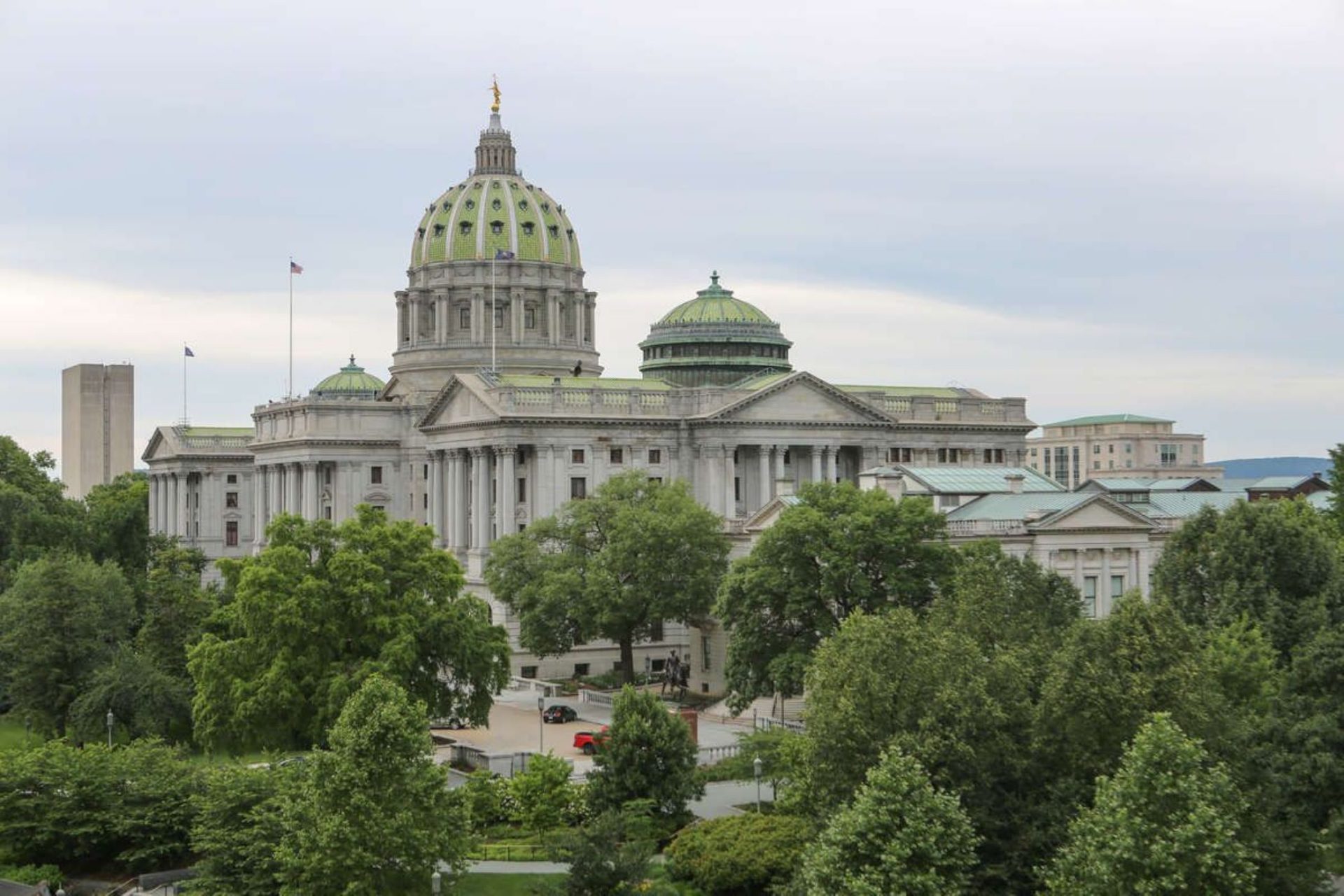 The Pennsylvania Capitol building in Harrisburg.