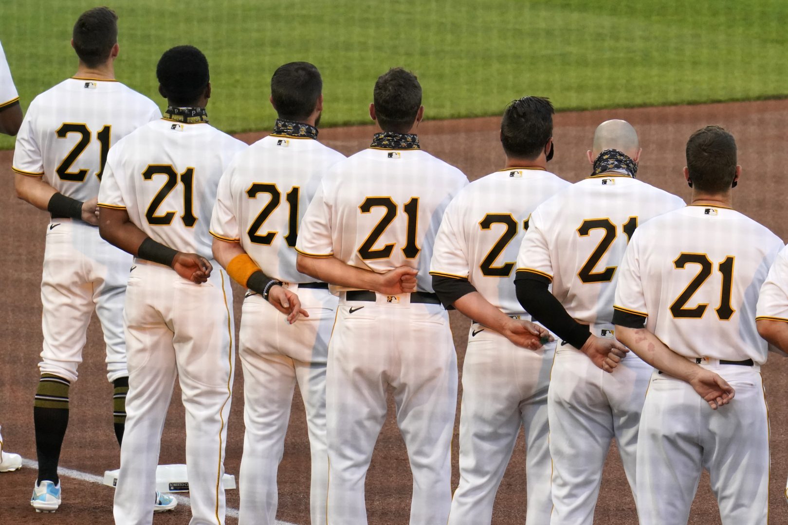 Baseball Jersey worn by Pittsburgh Pirate Roberto Clemente