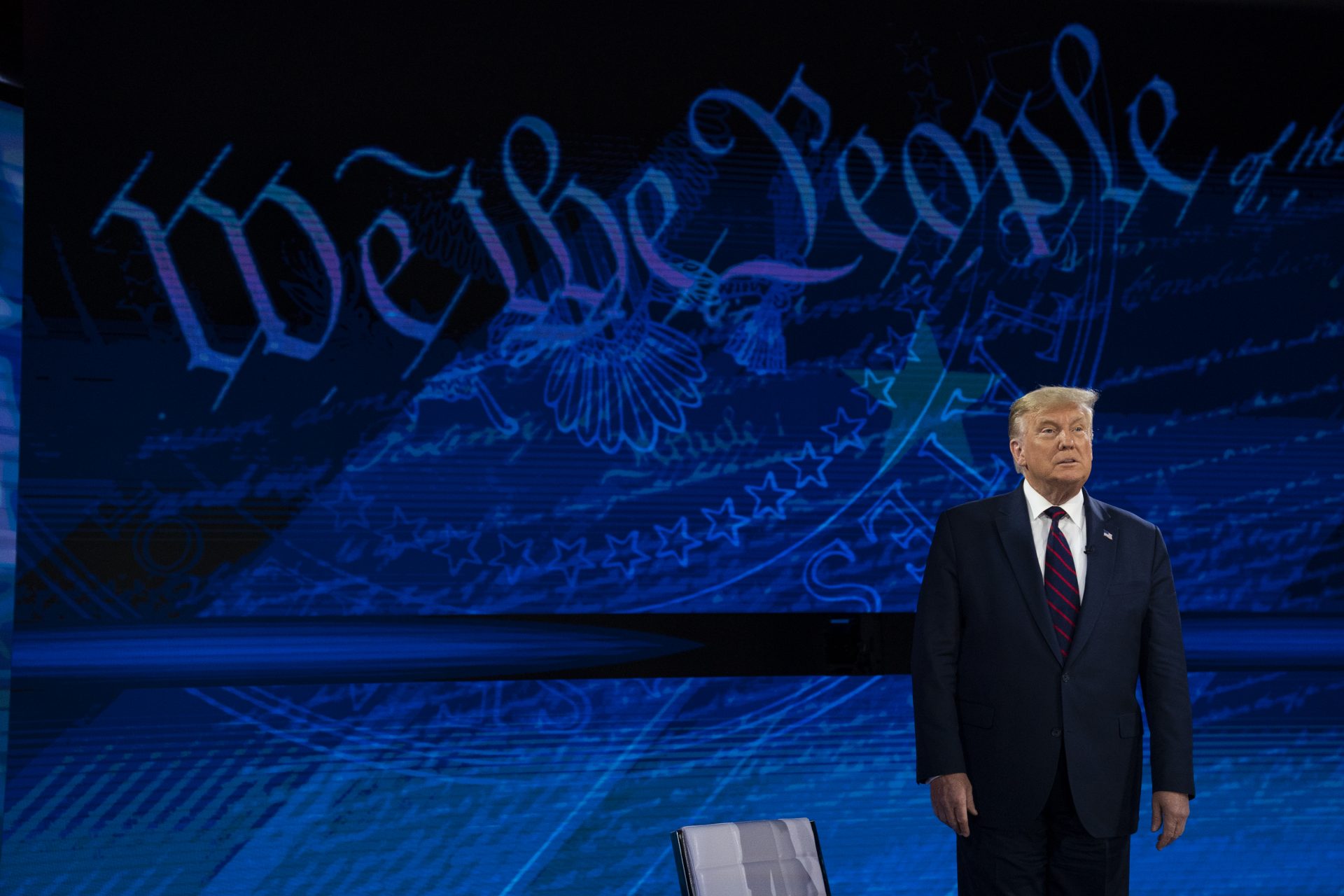 President Donald Trump arrives for an ABC News town hall at National Constitution Center, Tuesday, Sept. 15, 2020, in Philadelphia.