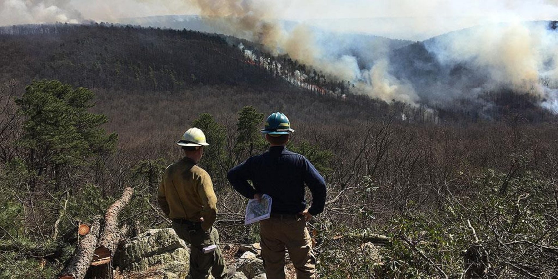 This file photo shows a prescribed burn undertaken by the Department of Conservation and Natural Resources.