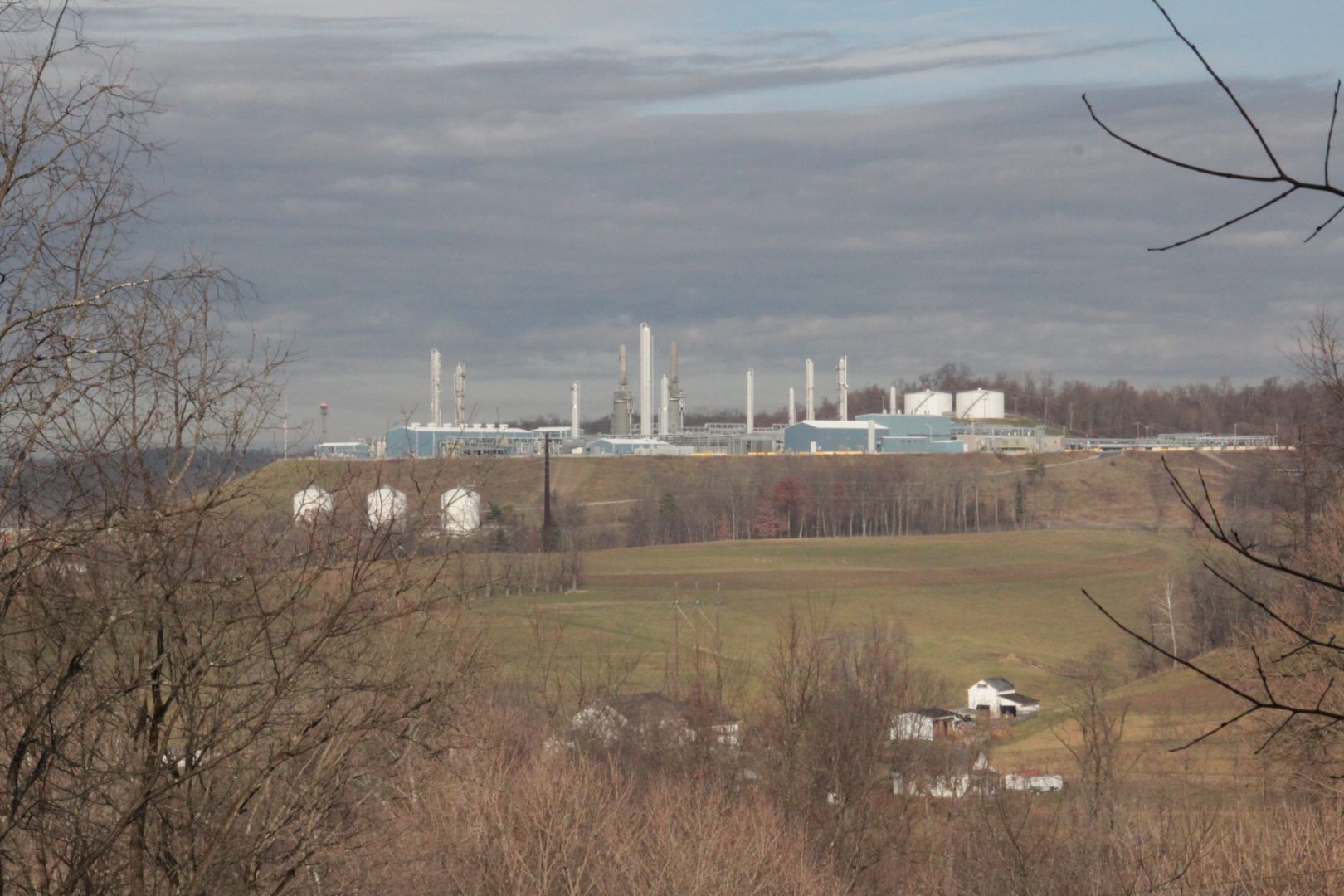 A Mark West natural gas processing plant in Washington County, Pa.  