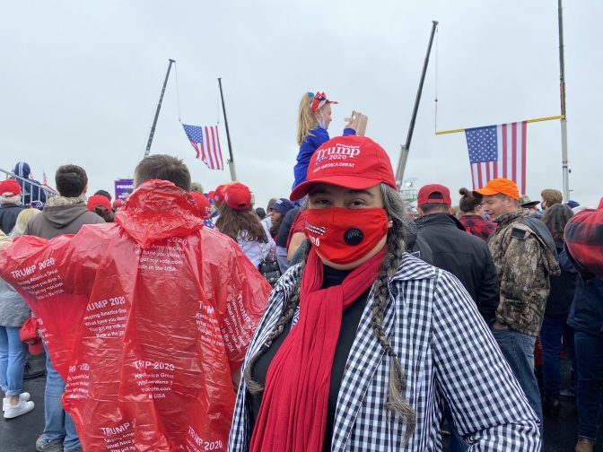 Maria Asin at a Trump rally in Lancaster County a week before the election. Alanna Elder/WITF