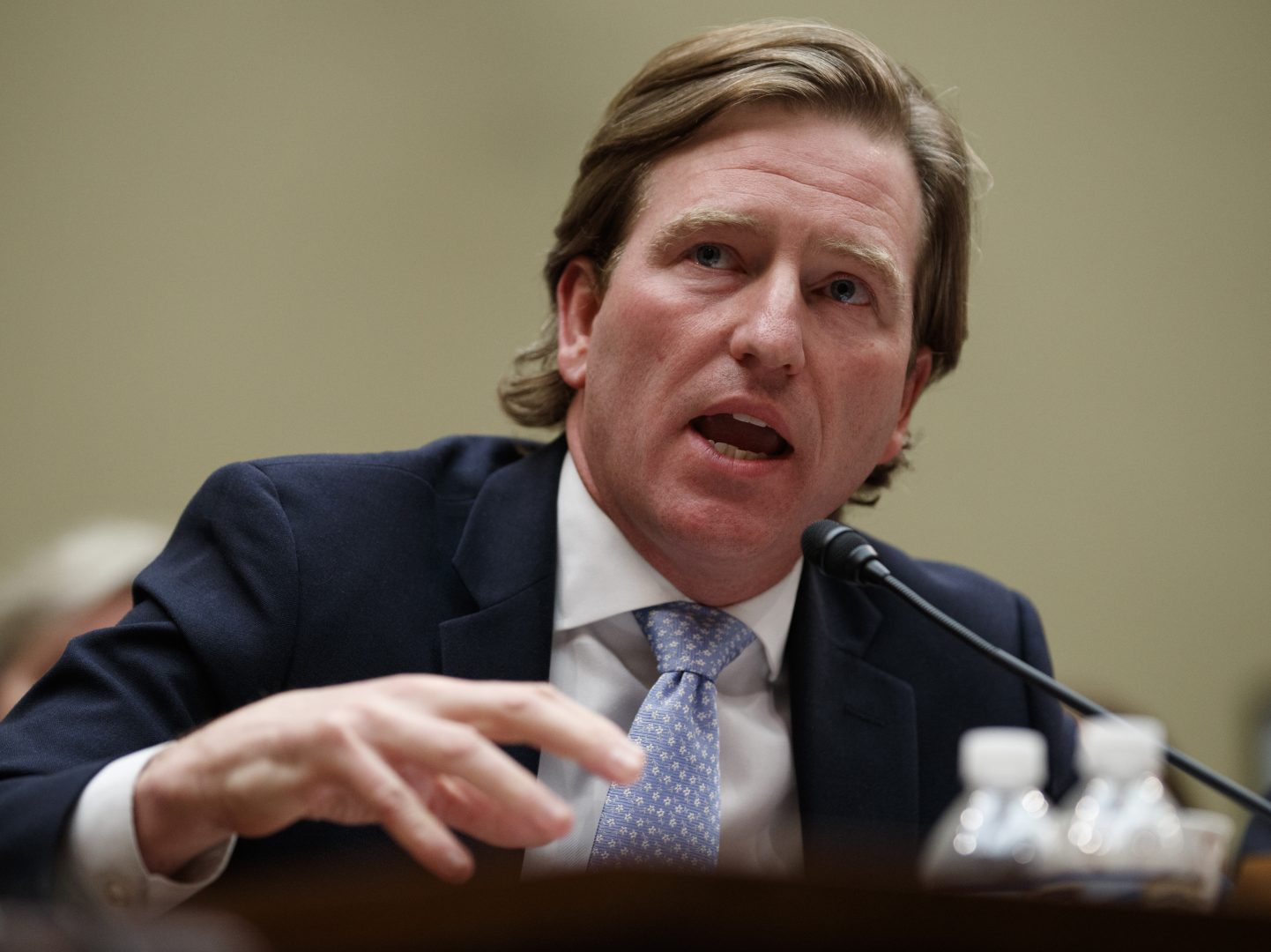 FILE PHOTO: Department of Homeland Security Cybersecurity and Infrastructure Security Agency Director Christopher Krebs testifies on Capitol Hill in Washington, Wednesday, May 22, 2019, before the House Oversight and Reform National Security subcommittee hearing on 