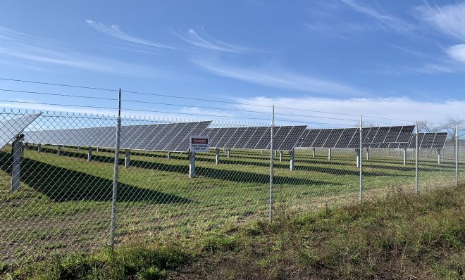 The Nittany 1 Solar Farm, seen here from outside protective fencing in Lurgan Township, Franklin County on Nov. 24, 2020.