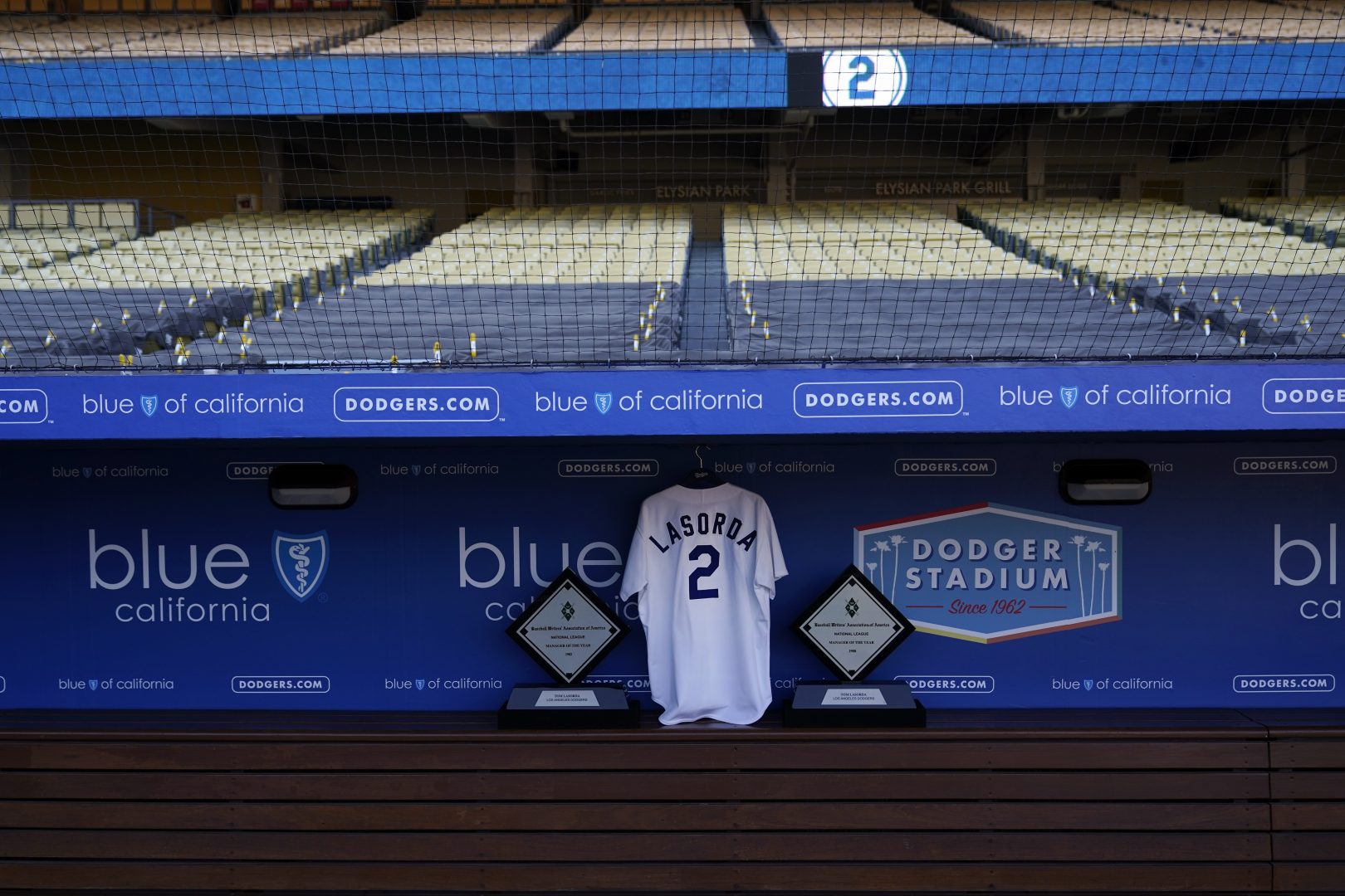 1998 Tommy Lasorda Los Angeles Dodgers Game Worn Jersey