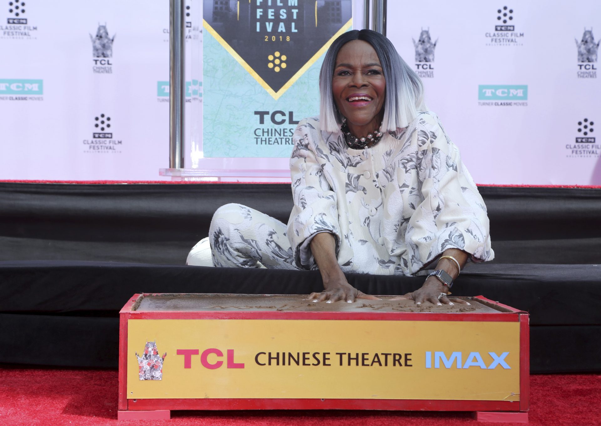 Cicely Tyson places her hands in cement at her Hand and Footprint Ceremony on April 27, 2018, in Los Angeles. Tyson, the pioneering Black actress who gained an Oscar nomination for her role as the sharecropper's wife in "Sounder," a Tony Award in 2013 at age 88 and touched TV viewers' hearts in "The Autobiography of Miss Jane Pittman," has died. She was 96.