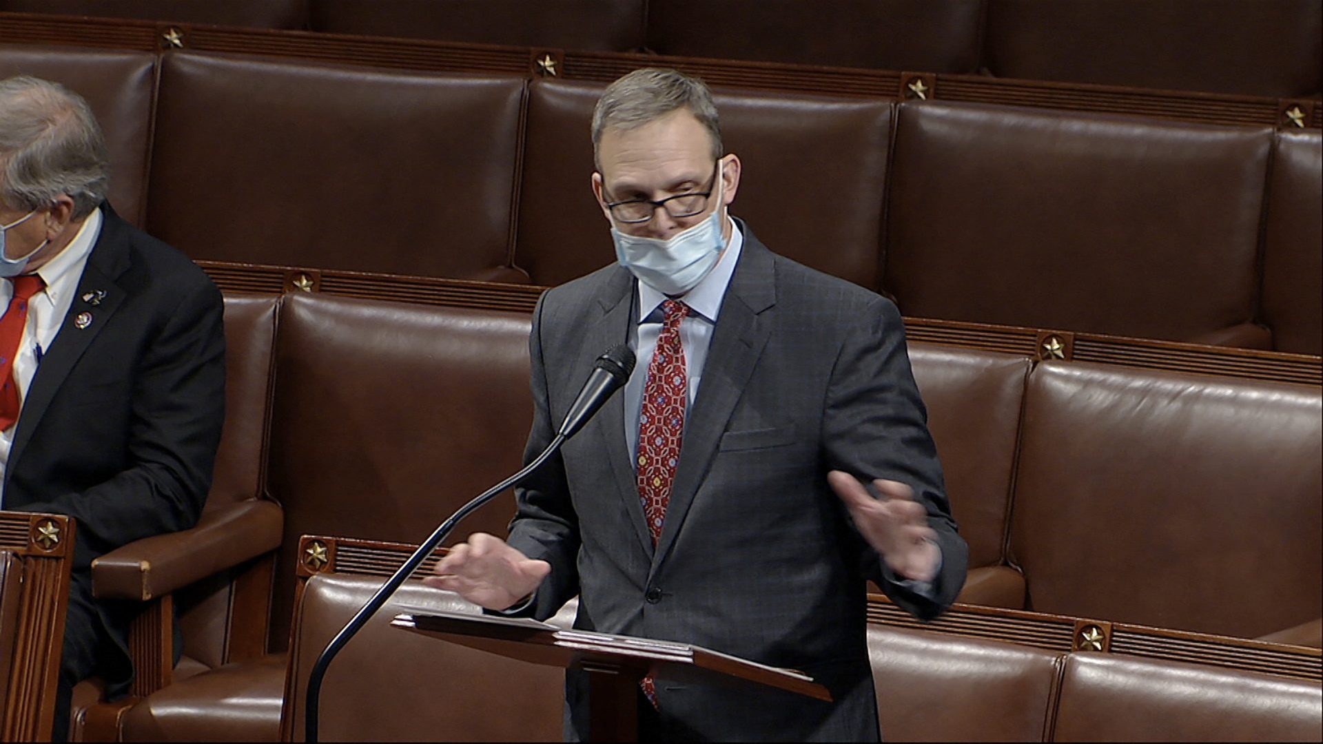 In this image from video, Rep. Scott Perry, R-Pa., speaks at the U.S. Capitol Thursday, Jan. 7, 2021. After two days of silence Perry confirmed a New York Times report, saying Monday, Jan. 25, 2021 that he had introduced then-President Donald Trump to a top Justice Department lawyer who, according to the newspaper, then discussed a plan to overturn the results of the 2020 election.