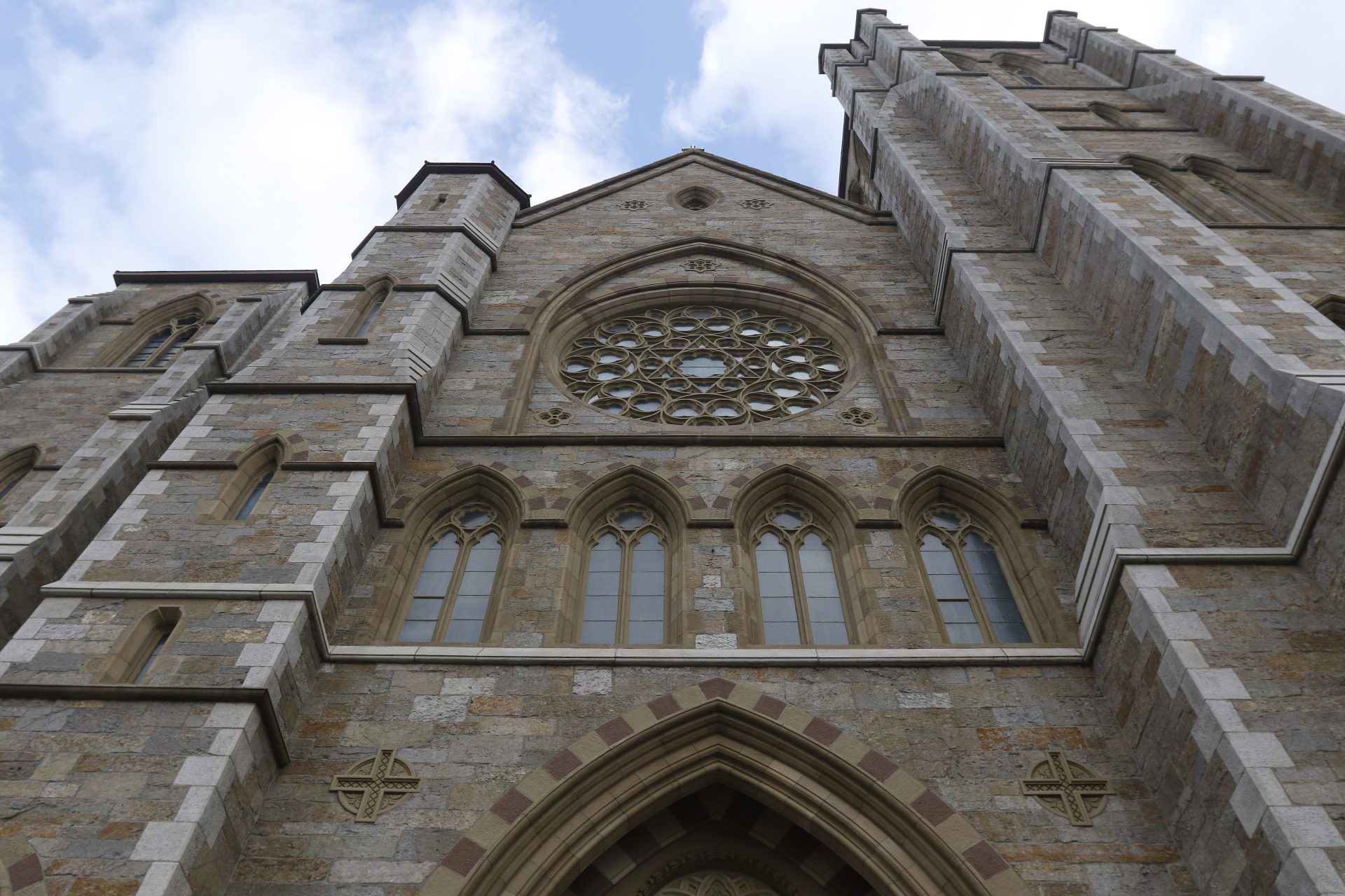 This Friday, Jan. 22, 2021, photo shows the Cathedral of the Holy Cross in Boston. Overall, the nearly 200 dioceses in the U.S. and other Catholic institutions received at least $3 billion from the federal government’s small business emergency relief program. That makes the Roman Catholic Church perhaps the biggest beneficiary of the paycheck program, according to data the U.S. Small Business Administration released following a public-records lawsuit by AP and other news organizations.