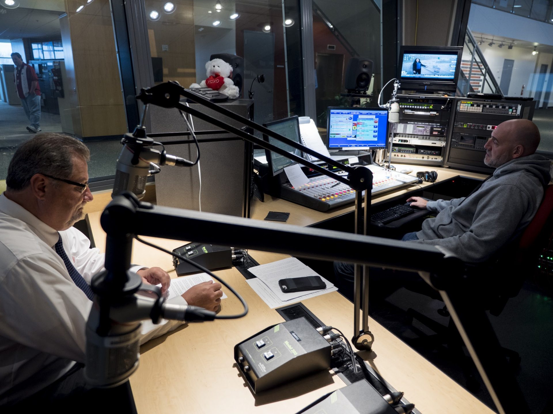 Scott LaMar and Tim Lambert on election night Nov. 9, 2016.