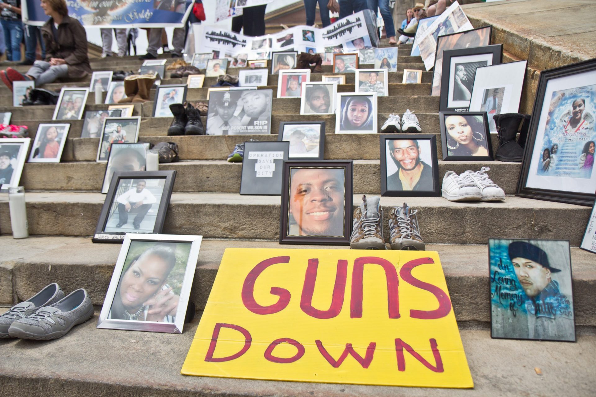 FILE PHOTO: An anti-gun violence rally was held on the steps of the Philadelphia Art Museum in June 2018.
