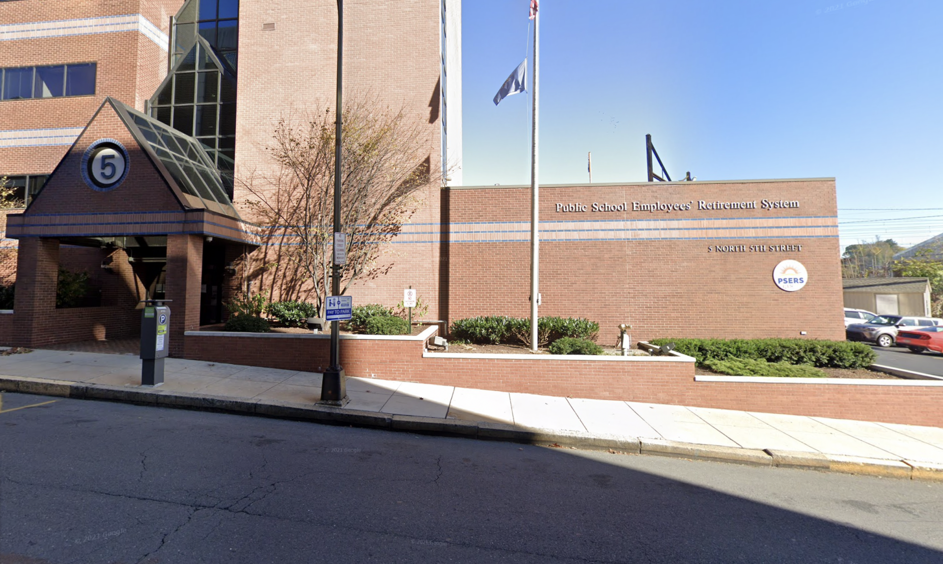 The headquarters of Pennsylvania's Public School Employees’ Retirement System (PSERS) is seen at 5 N. 5th St. in Harrisburg.