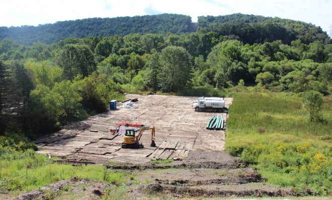 A construction site of Shell's Falcon Pipeline in Beaver County as the line was being built in August 2019. Photo: Reid R. Frazier