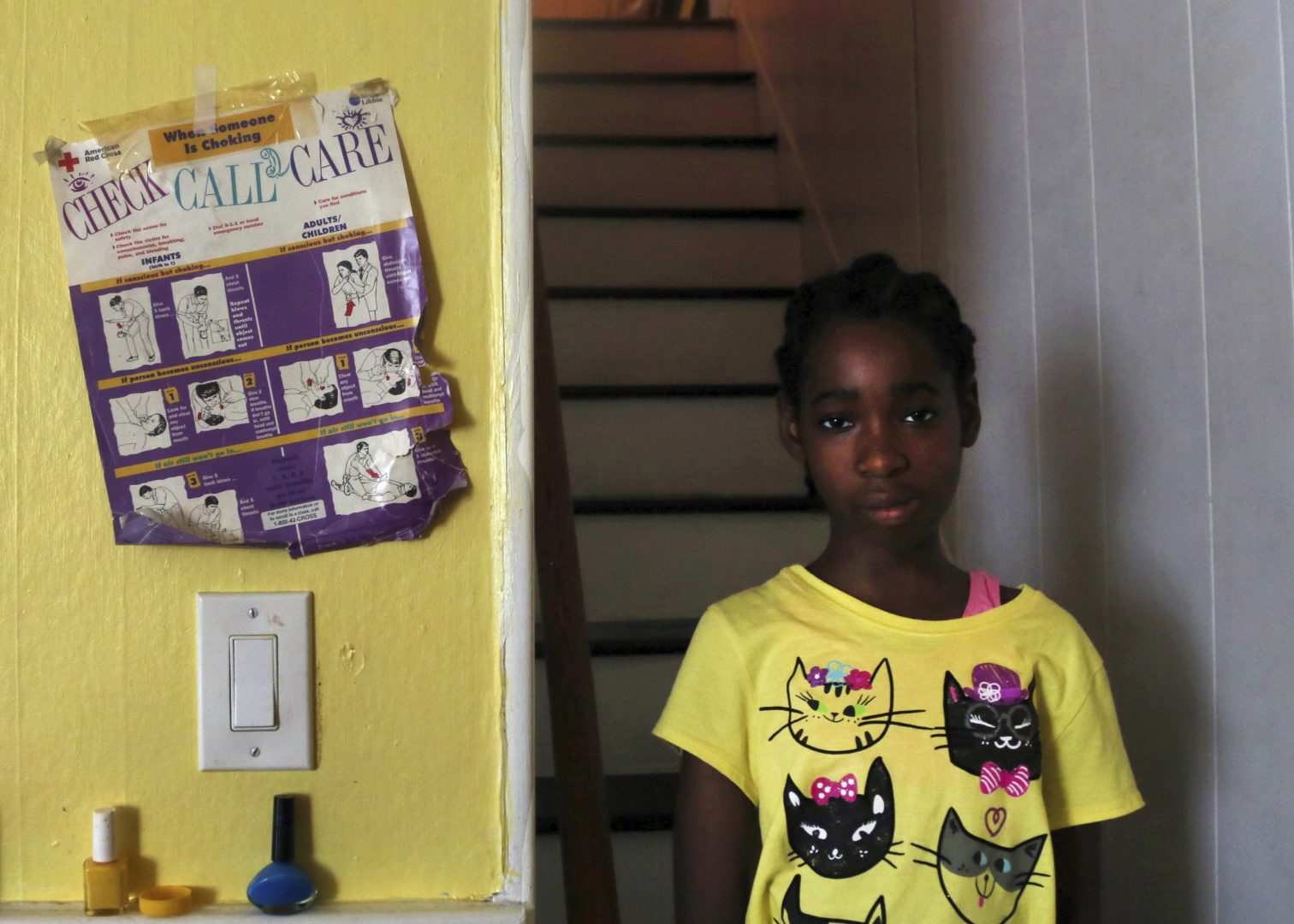 FILE PHOTO: In this July 28, 2017, photo, Kathleen, 12, a disabled adopted daughter of Vivian Shine-King, poses for a portrait at her home in Philadelphia.