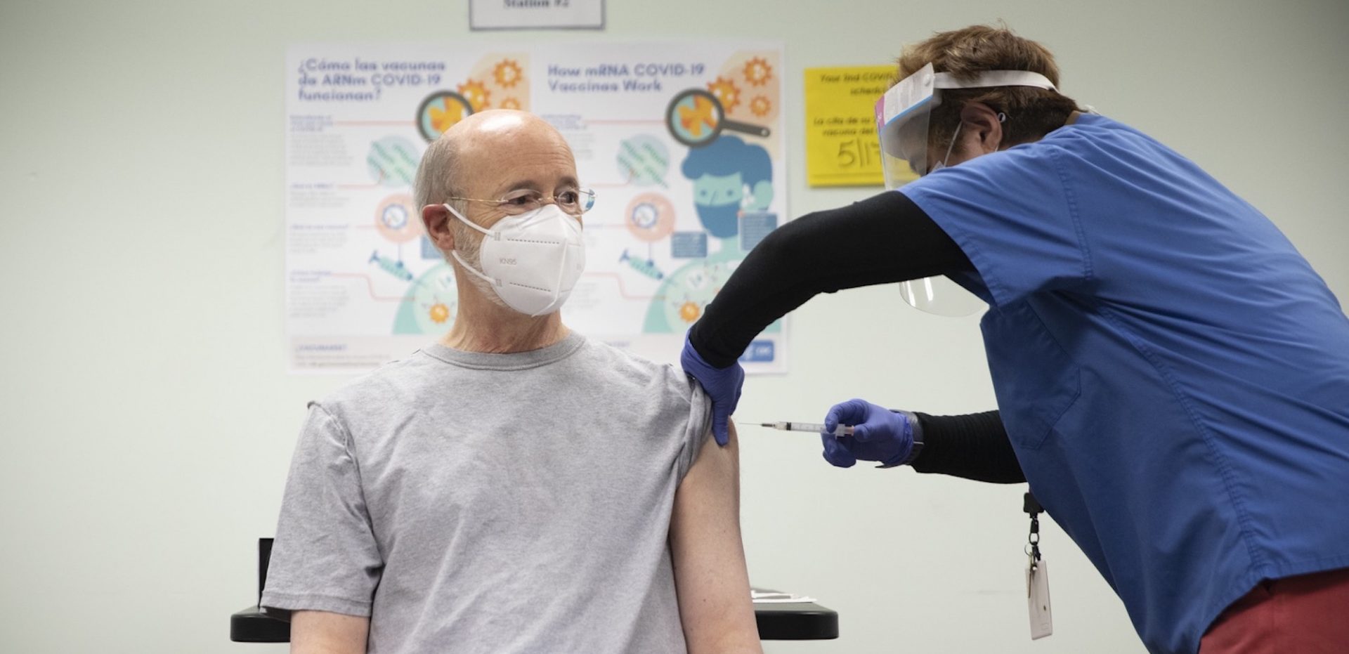 Gov. Tom Wolf gets his first COVID19 vaccine dose WITF