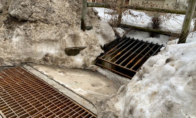 A stormwater drain in Ferguson Township, Centre County. The township adopted a stormwater fee to pay for upgrades and repairs in anticipation of more frequent and heavier rains associated with climate change.