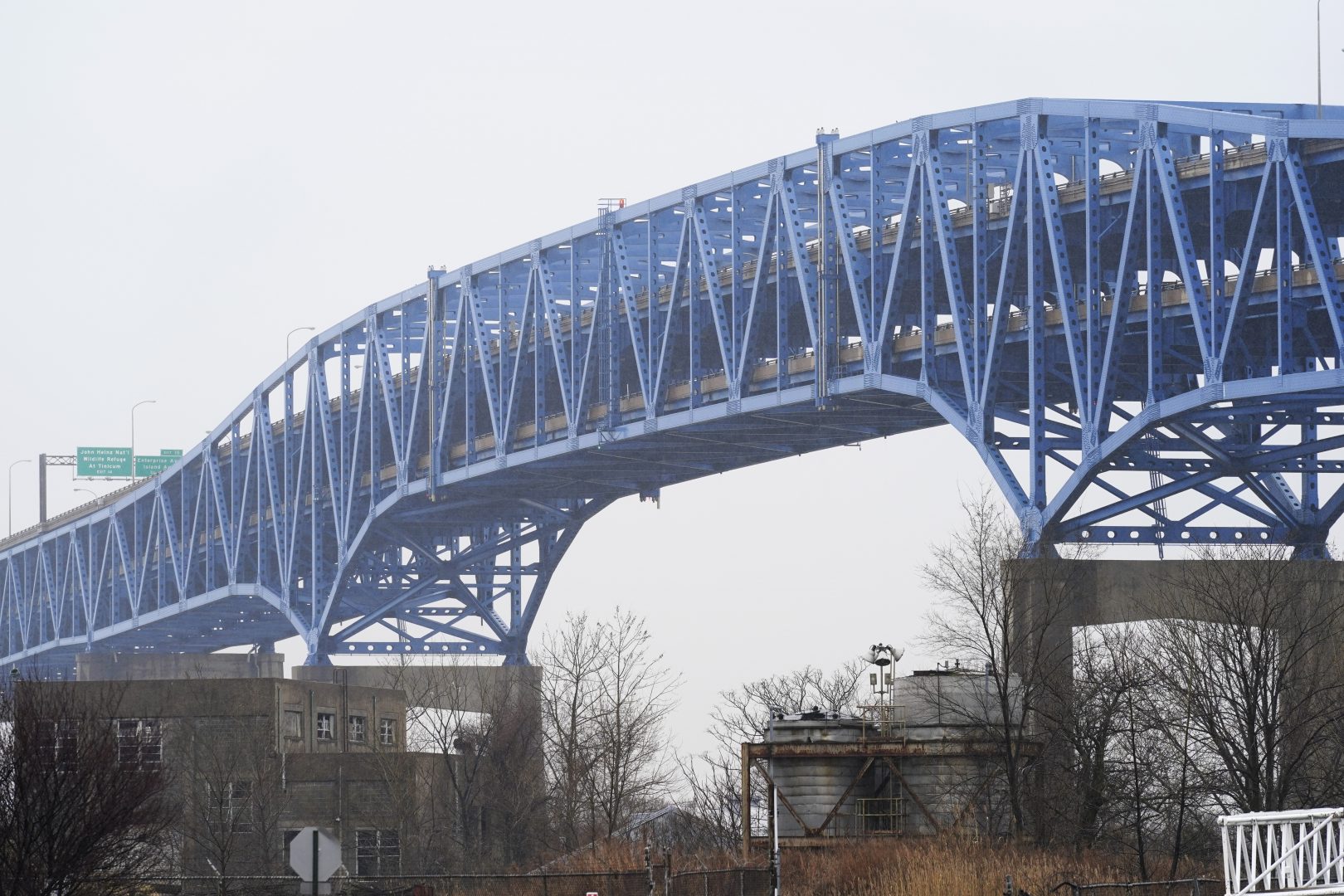 In this Wednesday, March 24, 2021, file photo is Interstate-95′s mile-long double-decked Girard Point Bridge in Philadelphia. Republicans in Pennsylvania’s Senate are trying to make Gov. Tom Wolf's administration start over on its plans to toll up to nine major bridges, approving a bill Tuesday, April 27, 2021, to require the state Department of Transportation to undergo a new process that includes approval from the Legislature. 