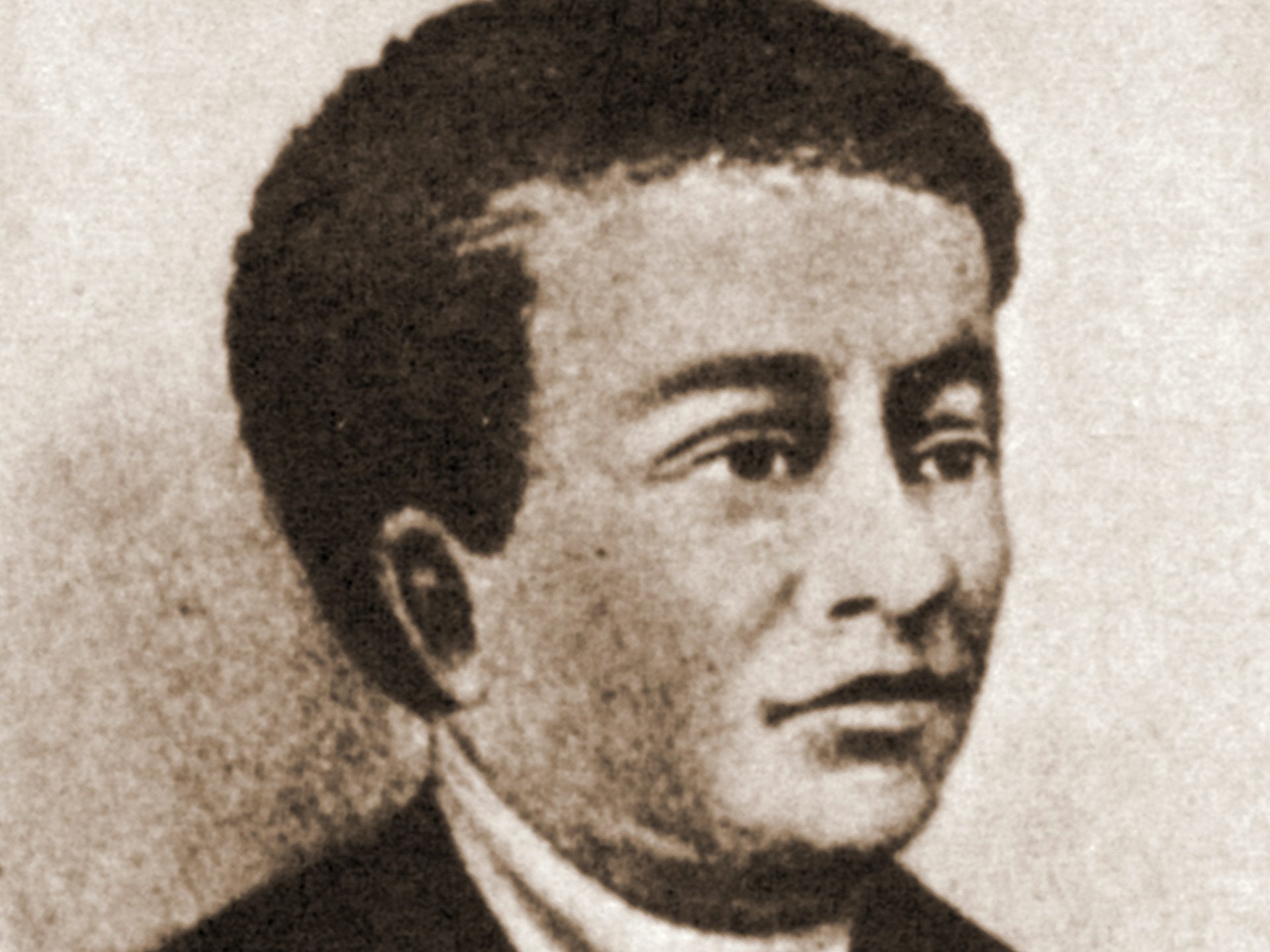 An illustrated portrait of American author, astronomer and farmer Benjamin Banneker from the mid- to late-18th century. He's credited as being a surveyor, farmer, mathematician and astronomer.