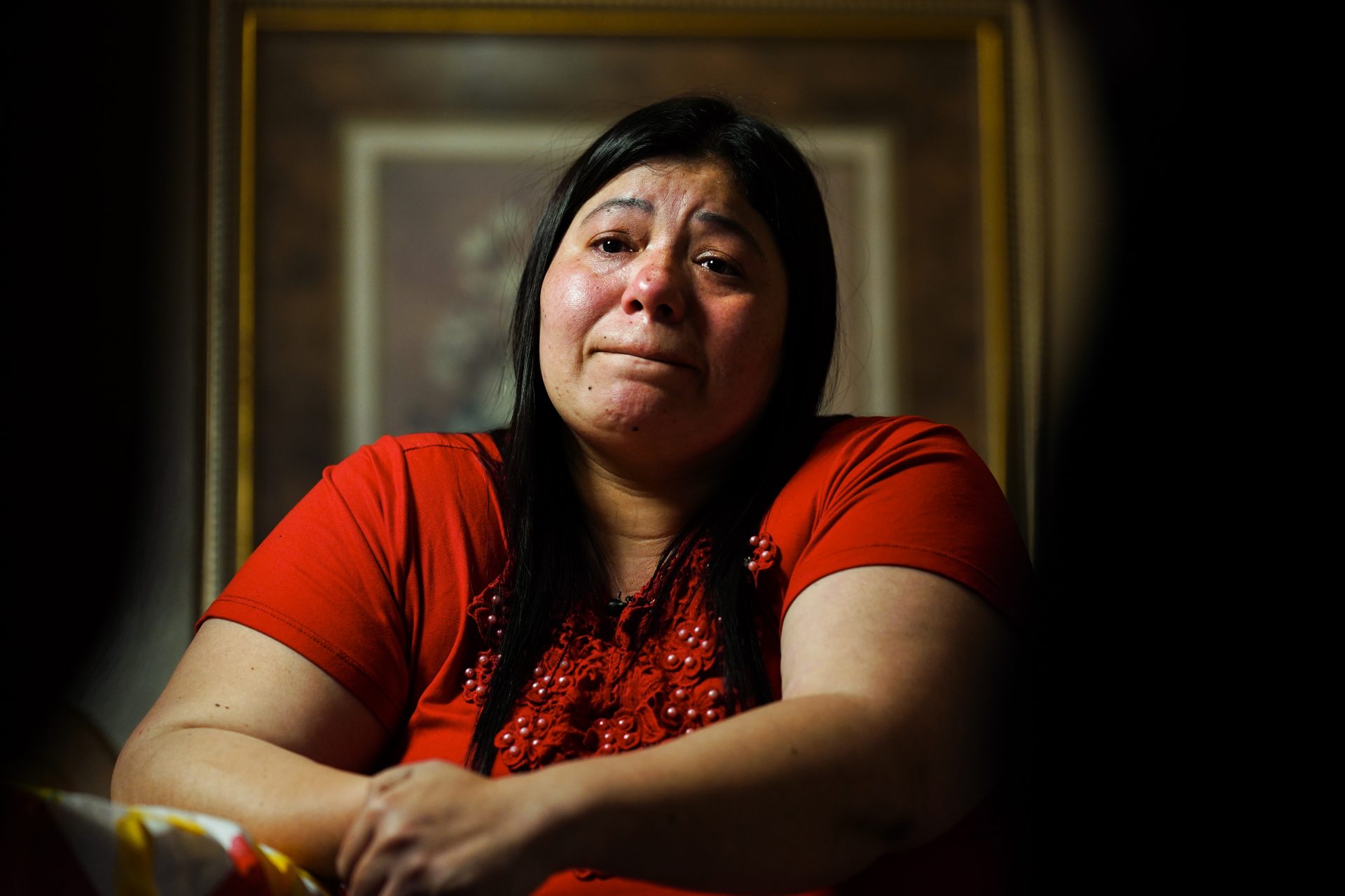 Keldy Mabel Gonzales Brebe speaks during an interview with The Associated Press in the Kensington section of Philadelphia, Sunday, May 16, 2021.