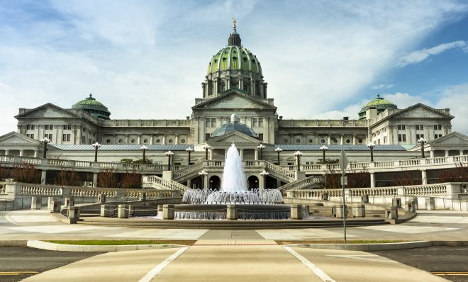 The Pennsylvania State Capitol building.