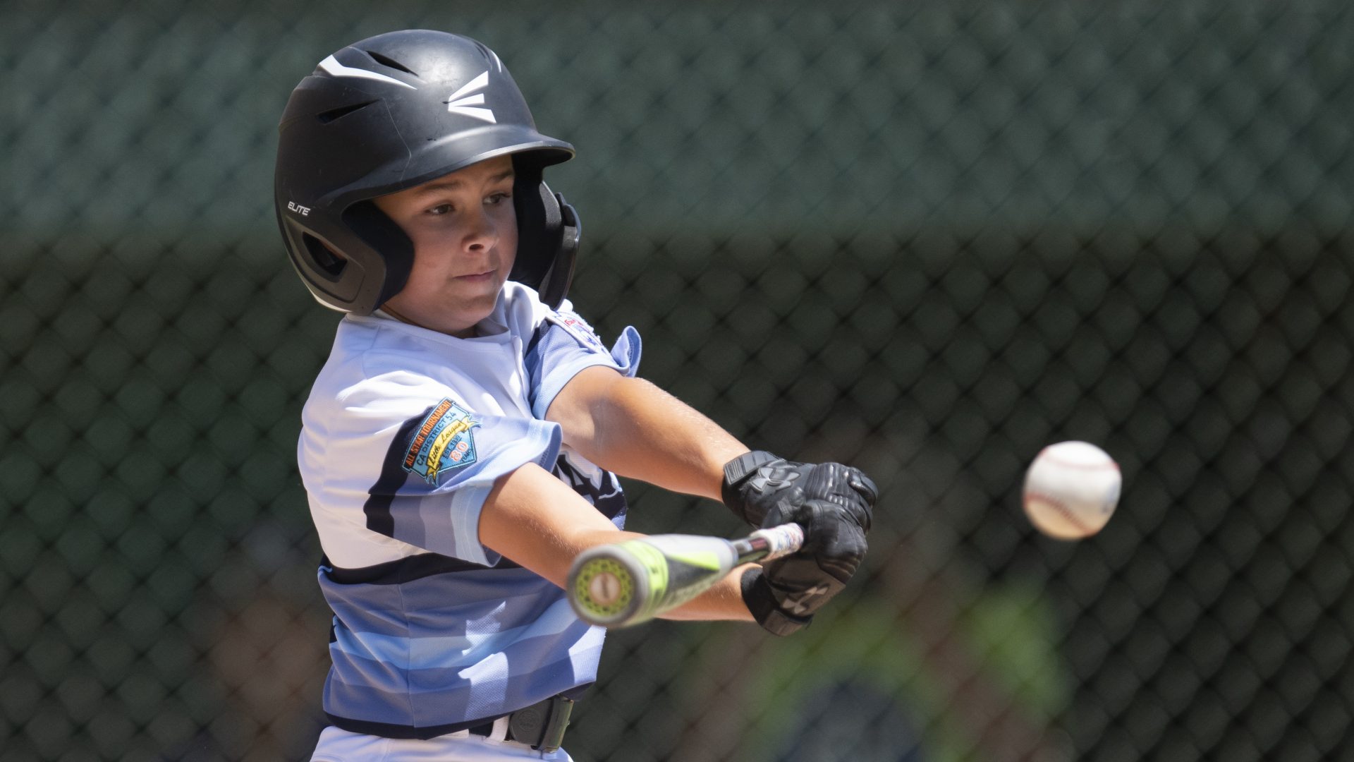 In this Aug. 5, 2019, file photo, Northern California's Cooper Kunis bats during a Little League regional tournament baseball game in San Bernardino, Calif.