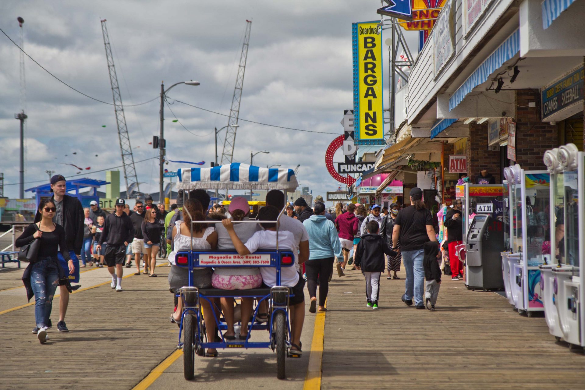 The Wildwood boardwalk was packed on the morning of May, 31, 2021, Memorial Day.