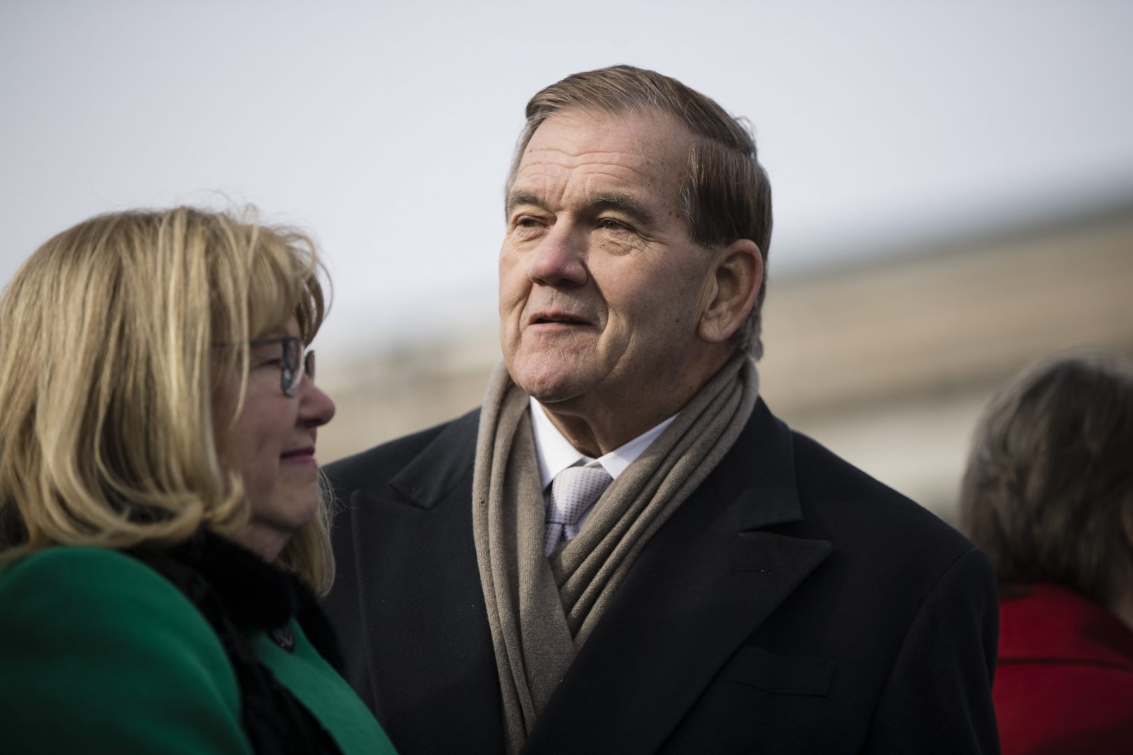FILE PHOTO: Former Gov. Tom Ridge before Pennsylvania Gov. Tom Wolf takes the oath of office for his second term, on Tuesday, Jan. 15, 2019, at the state Capitol in Harrisburg, Pa.