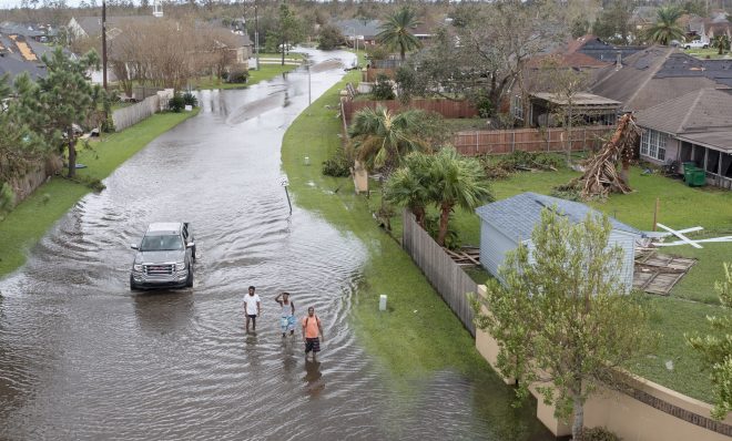 Flooded streets are shown in the Spring Meadow subdivision in LaPlace, La., after Hurricane Ida moved through Monday, Aug. 30, 2021. Hard-hit LaPlace is squeezed between the Mississippi River and Lake Pontchartrain. 