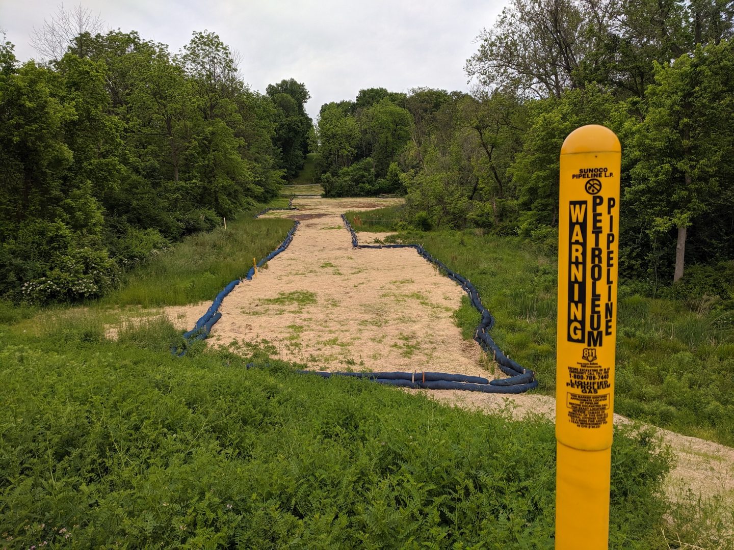 There have been dozens of construction problems at the site where the Mariner East pipeline crosses Snitz Creek in Lebanon County. The area is seen here on June 1, 2021.