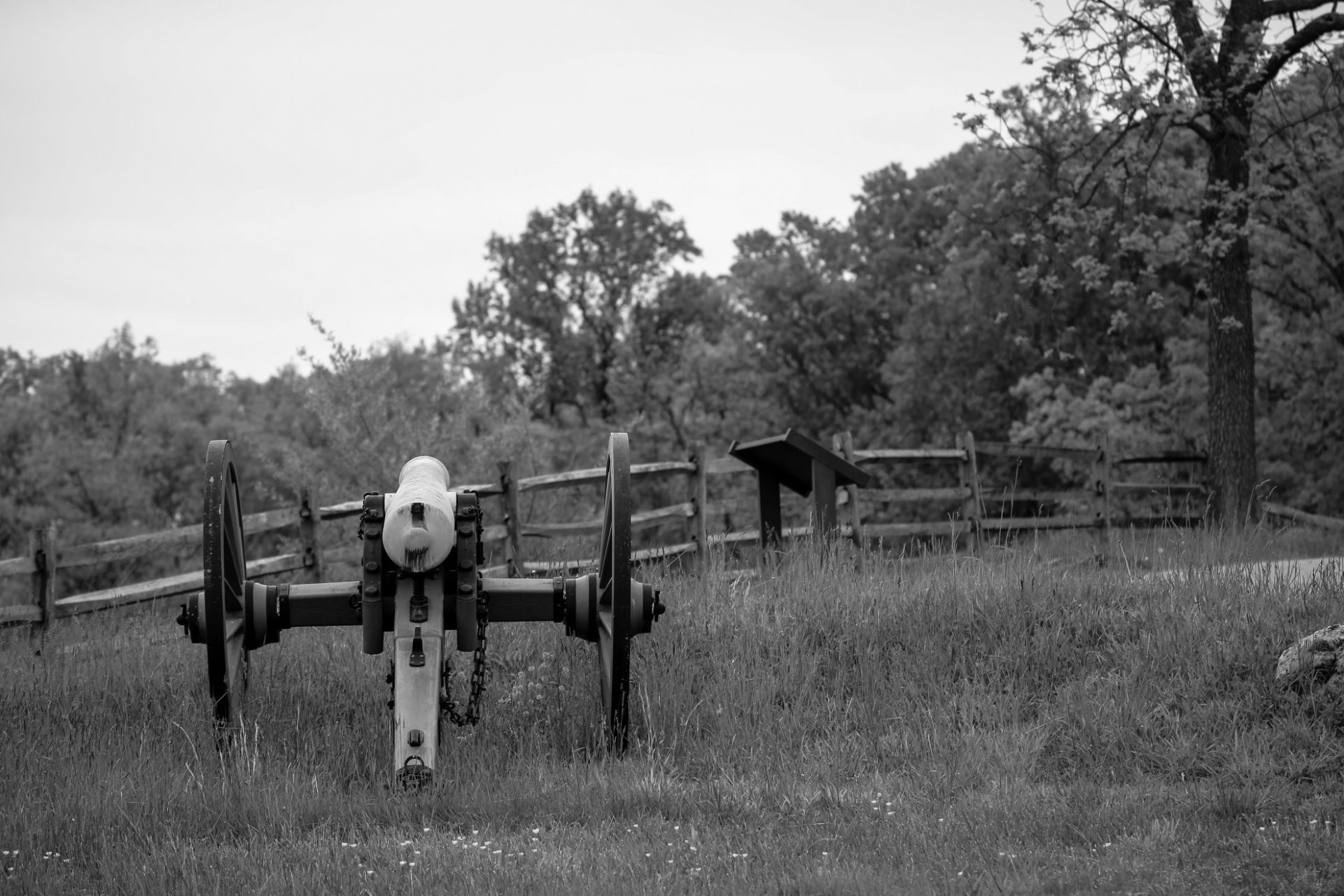 A canon near Culp's Hill on the Gettysburg National Military Park.