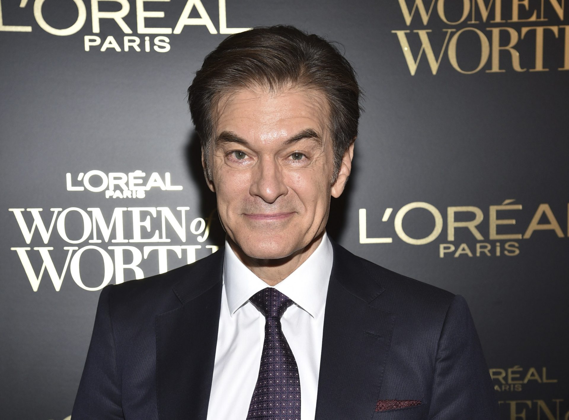 This Dec. 4, 2019 file photo shows Dr. Mehmet Oz at the 14th annual L'Oreal Paris Women of Worth Gala in New York. Oz, joins the Republican field of possible candidates aiming to capture Pennsylvania's open U.S. Senate seat in next year's election.