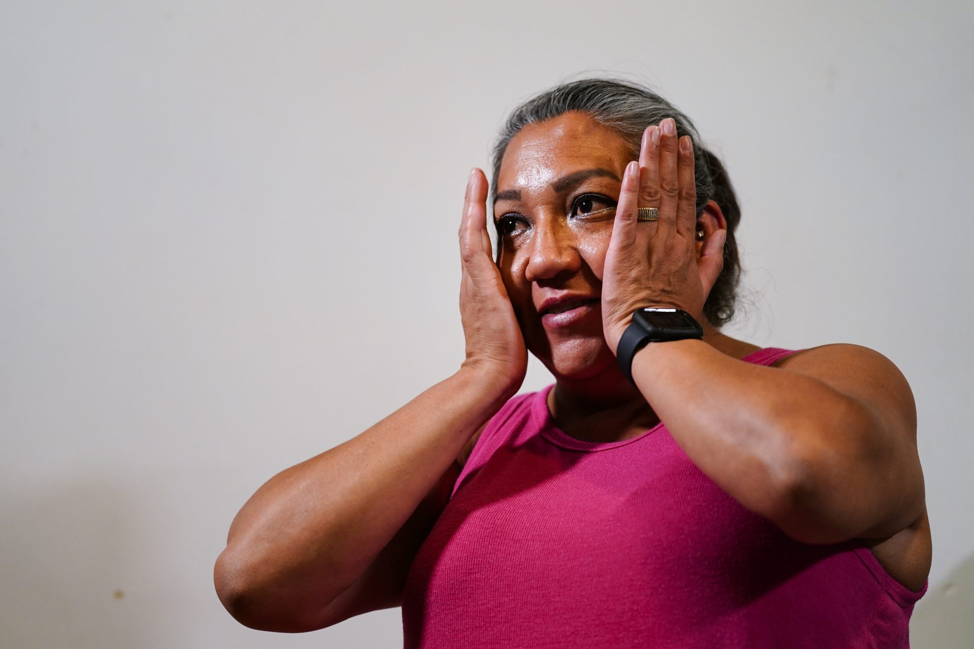 Olivia Ponce speaks during an interview with The Associated Press in Philadelphia, Wednesday, Oct. 6, 2021. Philadelphia parents who don’t speak English say they’ve long been excluded from parts of their children’s education because of language barriers, an issue that's been exacerbated by the pandemic and the return to in-person learning.