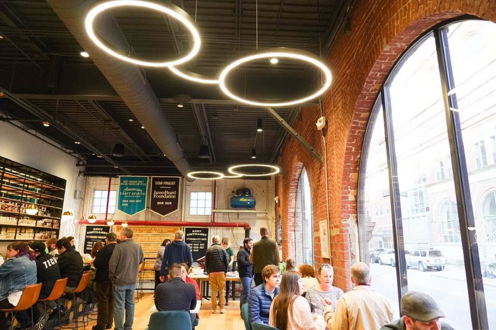 The interior of Wigle Whiskey in Pittsburgh. (