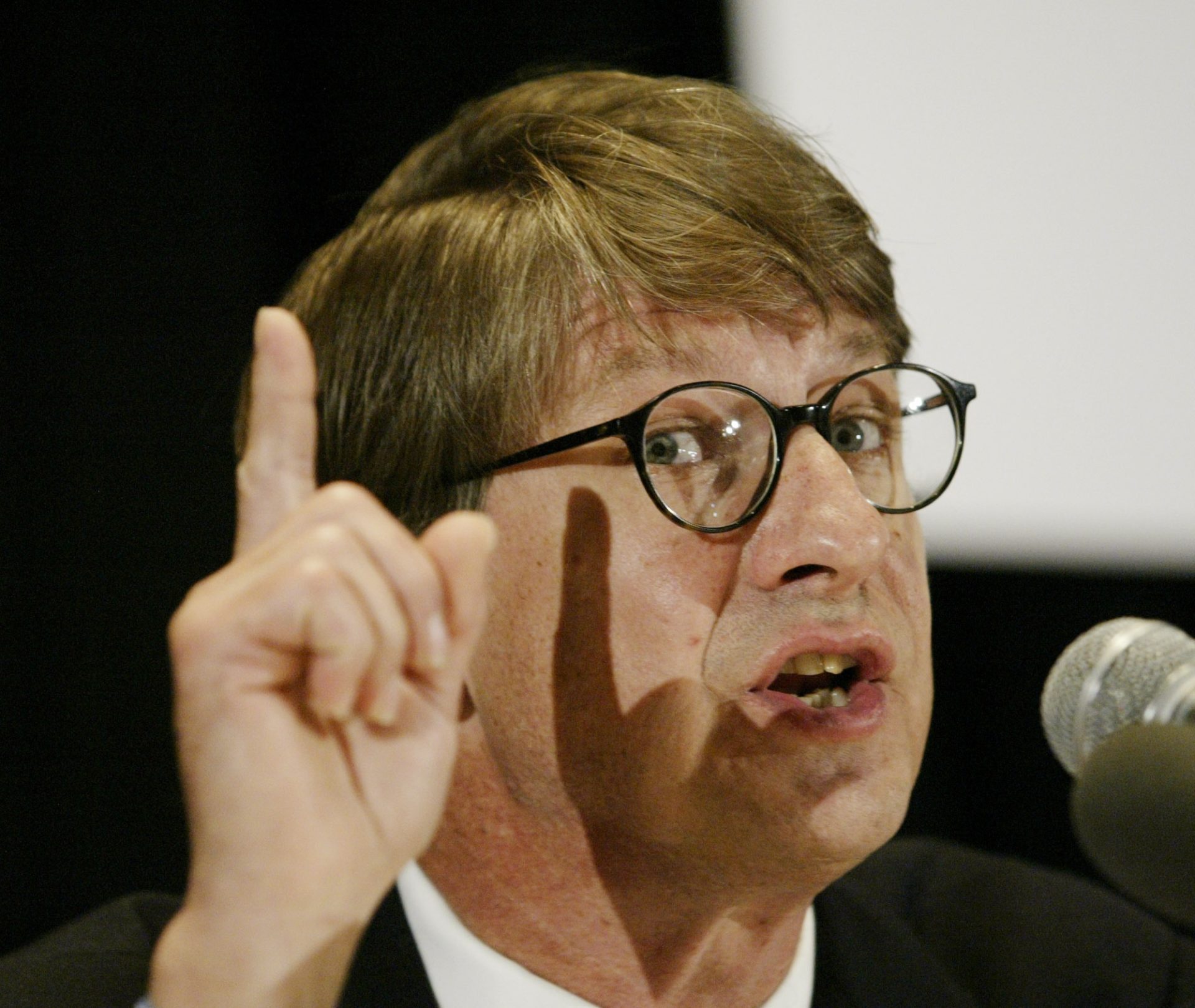P. J. O'Rourke, author of "Peace Kills: America's Fun New Imperialism", speaks during panel discussion during a luncheon at the Book Expo America convention, Saturday, June 5, 2004, in Chicago.