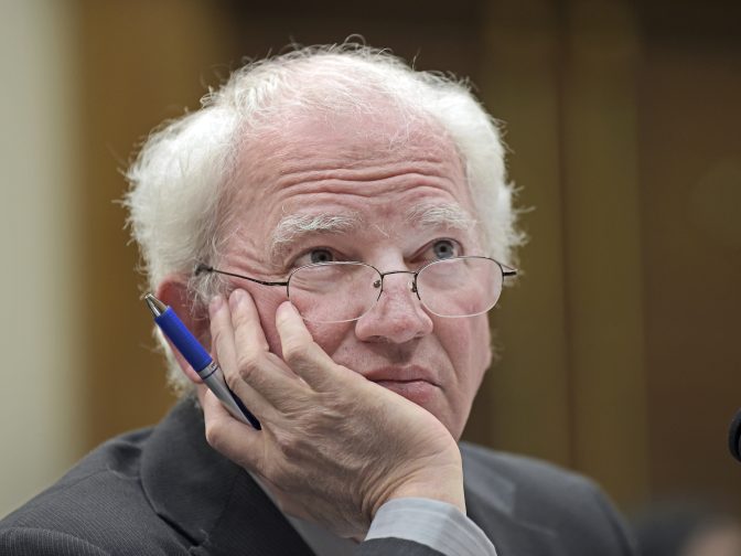 FILE - Chapman School of Law professor John Eastman testifies on Capitol Hill in Washington, on March 16, 2017, at a House Justice subcommittee on Courts, Intellectual Property and the Internet hearing on restructuring the U.S. Court of Appeals for the Ninth Circuit. The State Bar of California says it is investigating Eastman, a lawyer for former President Donald Trump, for possibly breaking legal and ethical rules relating to the 2020 election. John Eastman is the former dean of the Chapman University law school in Southern California. He argued after the November 2020 election that former Vice President Mike Pence could overturn the election and keep Trump in power. Pence refused to do that and Trump left office. But since then, Eastman has been subpoenaed by a House committee investigating the Jan. 6 Capitol insurrection.