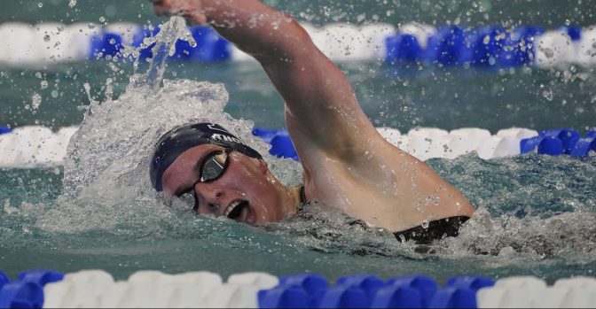 University of Pennsylvania transgender athlete Lia Thomas competes in the 500-yard freestyle finals at the NCAA Swimming and Diving Championships, Thursday, March 17, 2022, at Georgia Tech in Atlanta.