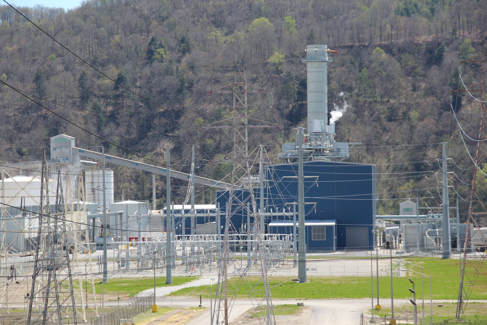 Long Ridge Energy Generation, in Hannibal, Ohio started burning hydrogen along with natural gas in this photo from April, 2022, sending electricity onto the mid-Atlantic grid. 