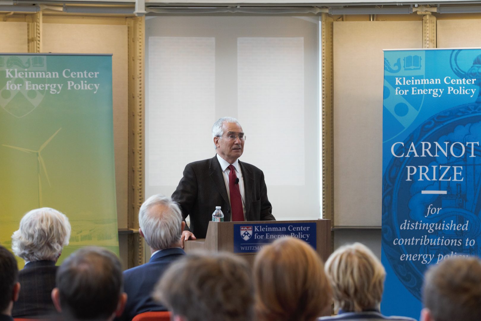 Lord Nicholas Stern, professor at the London School of Economics and Political Science, speaks after receiving the 2022 Carnot Prize for distinguished contributions to energy policy from the Kleinman Center for Energy Policy at the University of Pennsylvania.