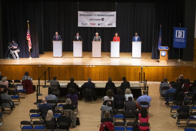 The Pennsylvania in the Spotlight debate for Republican candidates for governor held at Gettysburg College on April 19, 2022.
