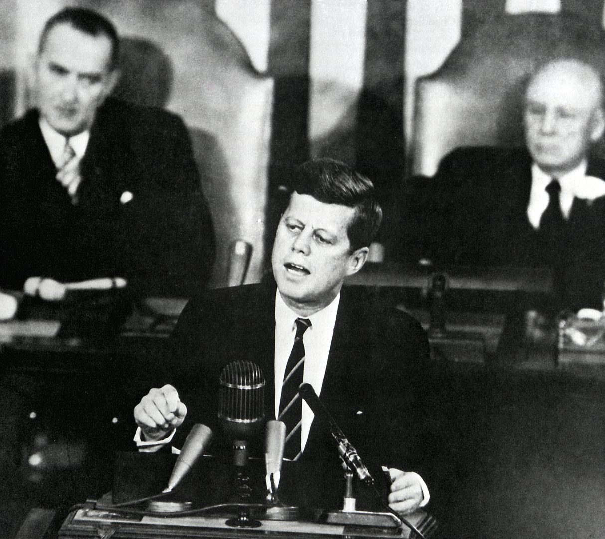 Speaking to Congress and The Nation, President Kennedy said on May 25, 1961; 
