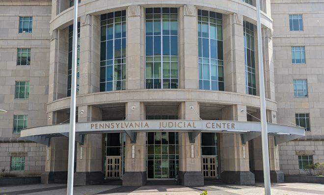 The Pennsylvania Judicial Center, which houses the Commonwealth Court, is seen here on May 5, 2022.