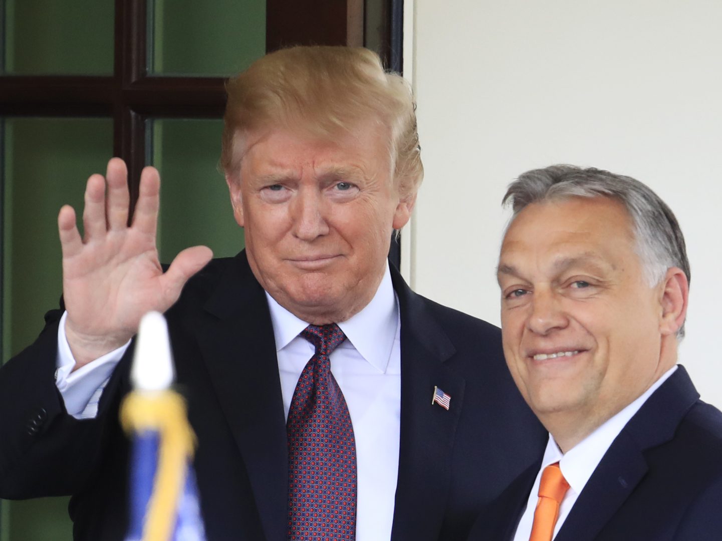 FILE - In this Monday, May 13, 2019 file photo, U.S. President Donald Trump welcomes Hungary Prime Minister Viktor Orban to the White House in Washington. The European Parliament elections have never been so hotly anticipated or contested, with many predicting that this year’s ballot will mark a coming-of-age moment for the euroskeptic far-right movement. The elections start Thursday May 23, 2019 and run through Sunday May 26 and are taking place in all of the European Union’s 28 nations. 
