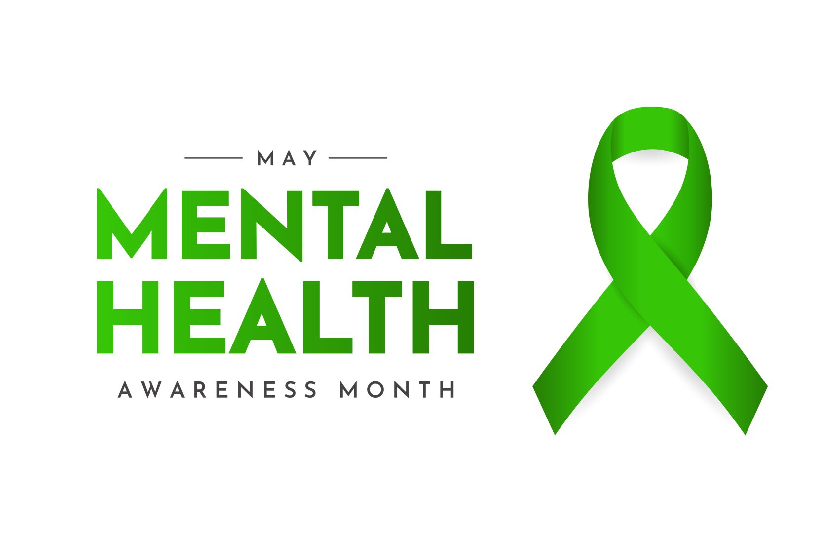 Mental Health Awareness Month card, May. Vector illustration. EPS10