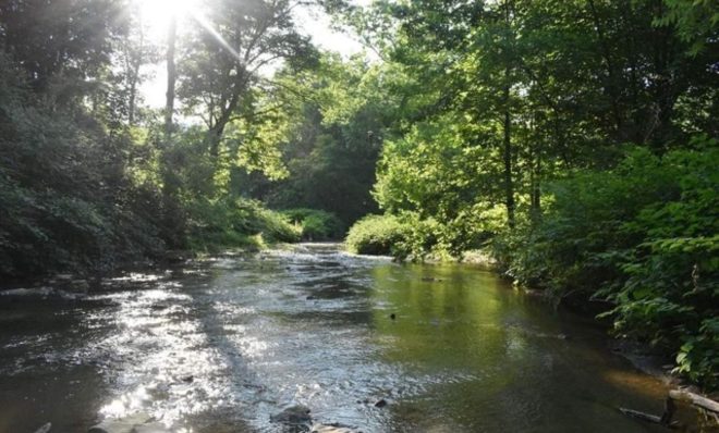 Big Sewickely Creek is stocked with trout by the Fish and Boat Commission. Photo courtesy of Big Sewickley Creek in Beaver County, Pa. 