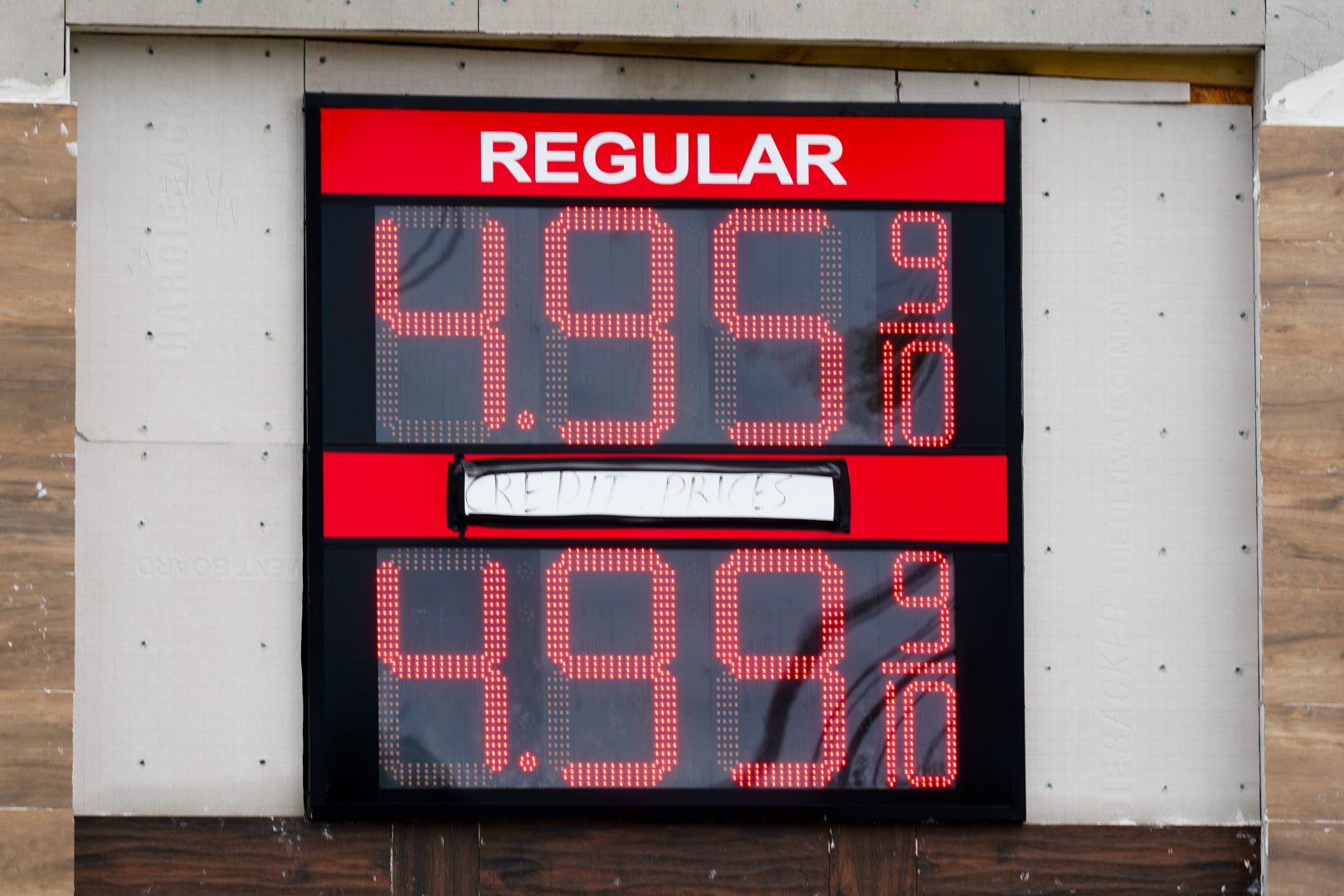 Gas prices are displayed at a filling station in Philadelphia, Thursday, June 16, 2022. 