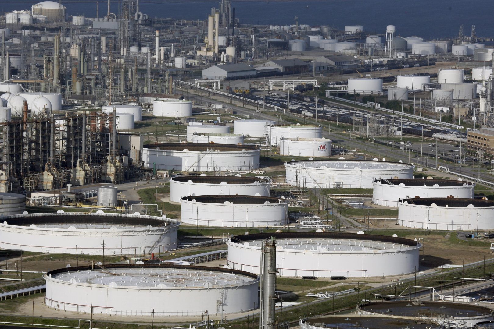 This Sept. 11, 2008, file photo shows Marathon Oil's refinery in Texas City, Texas. 