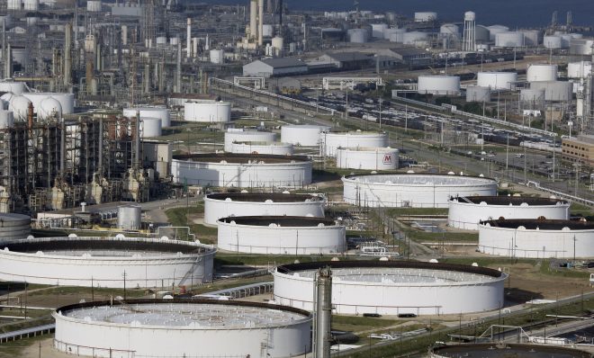 This Sept. 11, 2008, file photo shows Marathon Oil's refinery in Texas City, Texas. 