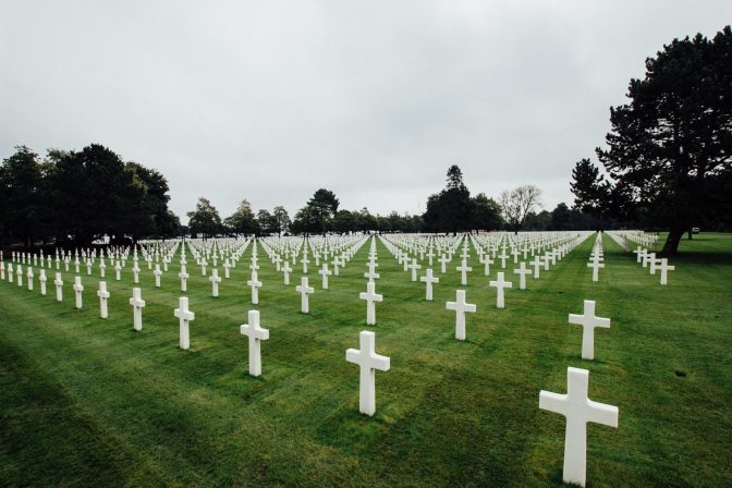 The Normandy American Cemetery and Memorial is in Colleville-sur-Mer, Normandy, France.