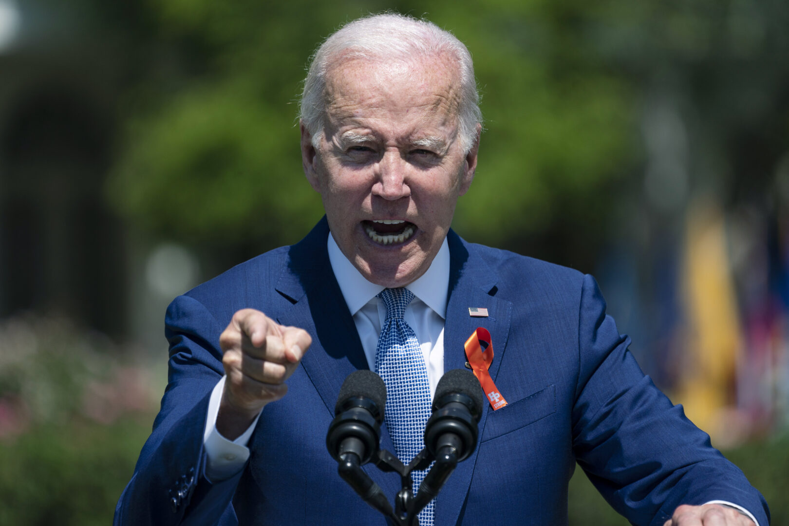 FILE - President Joe Biden speaks during an event to celebrate the passage of the 